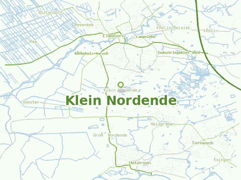 Karte von Klein Nordende