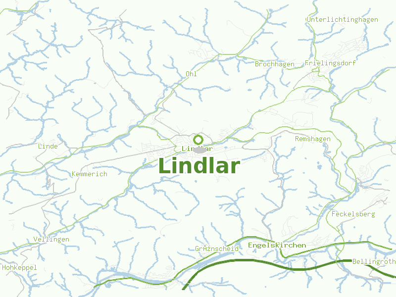 Karte von Lindlar