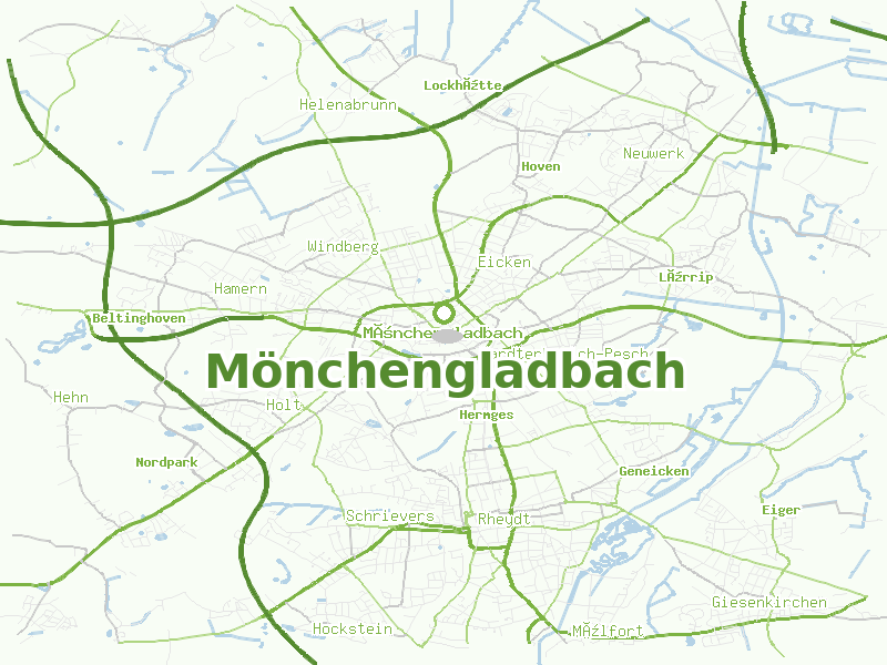 Karte von Mönchengladbach
