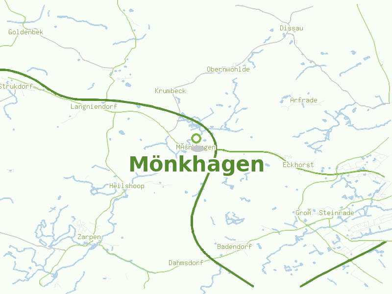 Karte von Mönkhagen