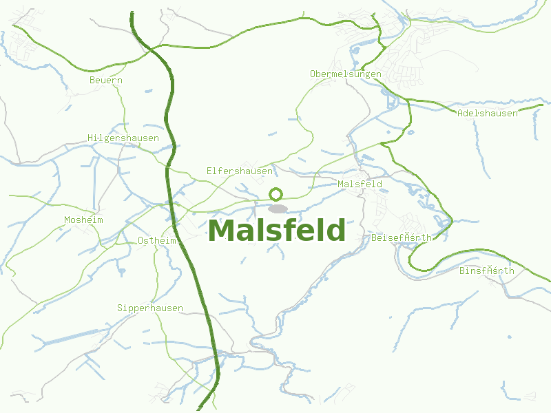 Karte von Malsfeld