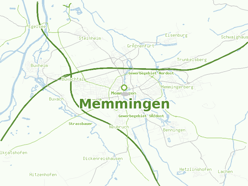 Karte von Memmingen