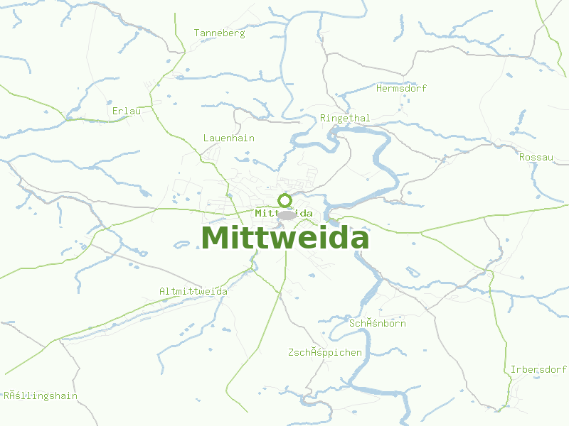Karte von Mittweida
