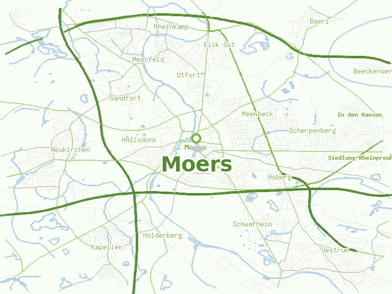 Karte von Moers