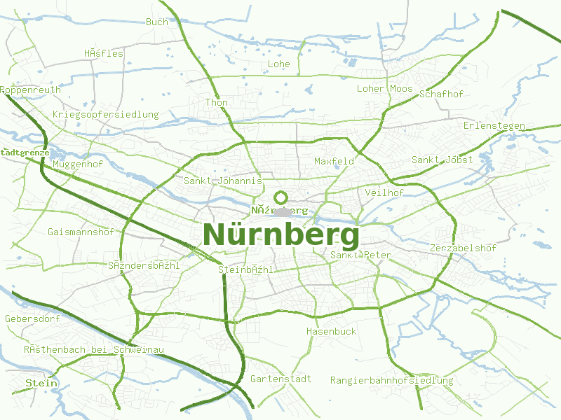 Karte von Nürnberg