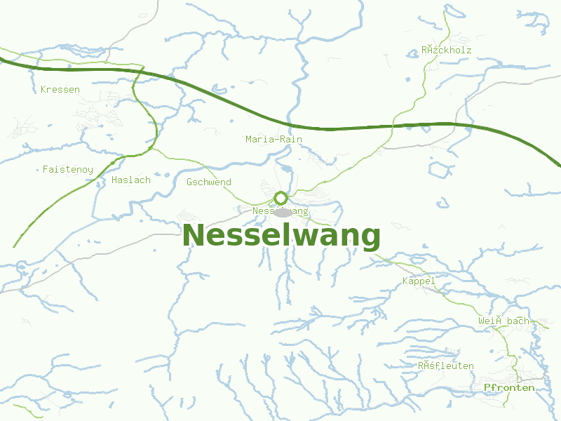 Karte von Nesselwang
