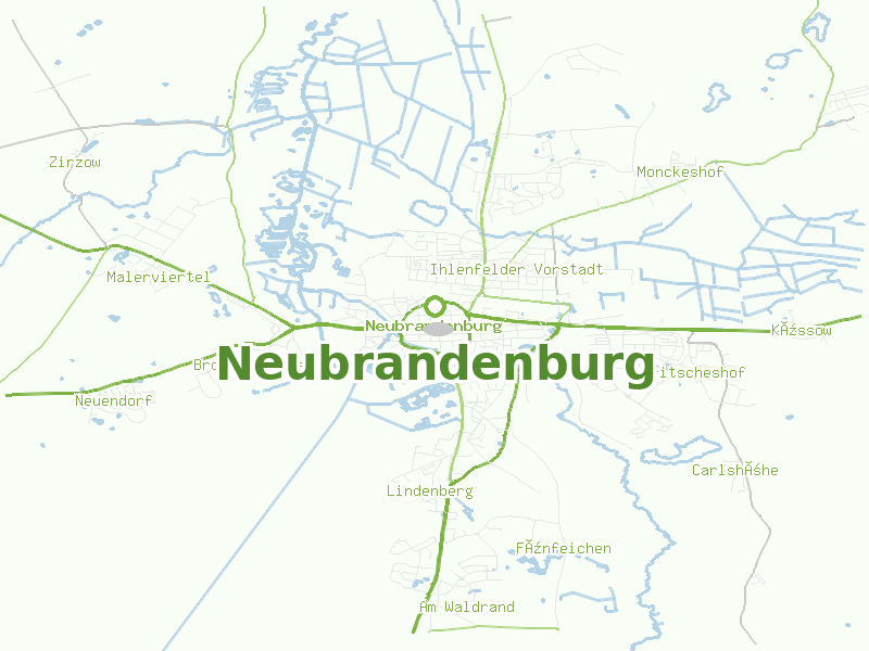 Karte von Neubrandenburg