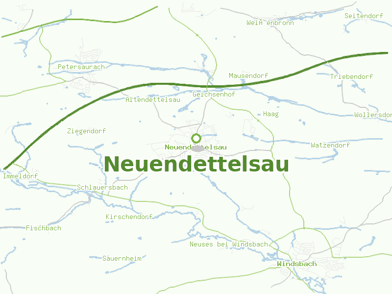Karte von Neuendettelsau