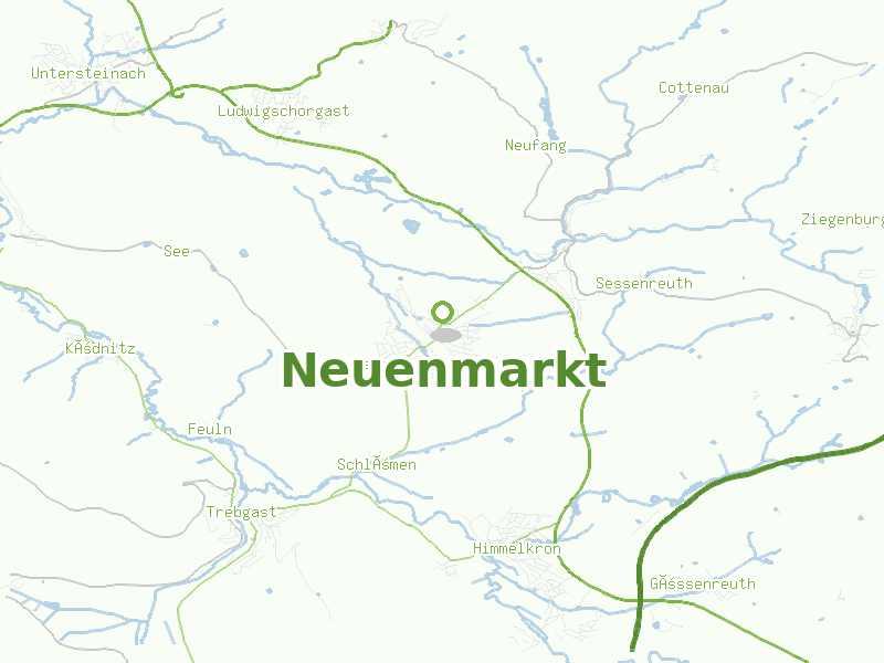 Karte von Neuenmarkt