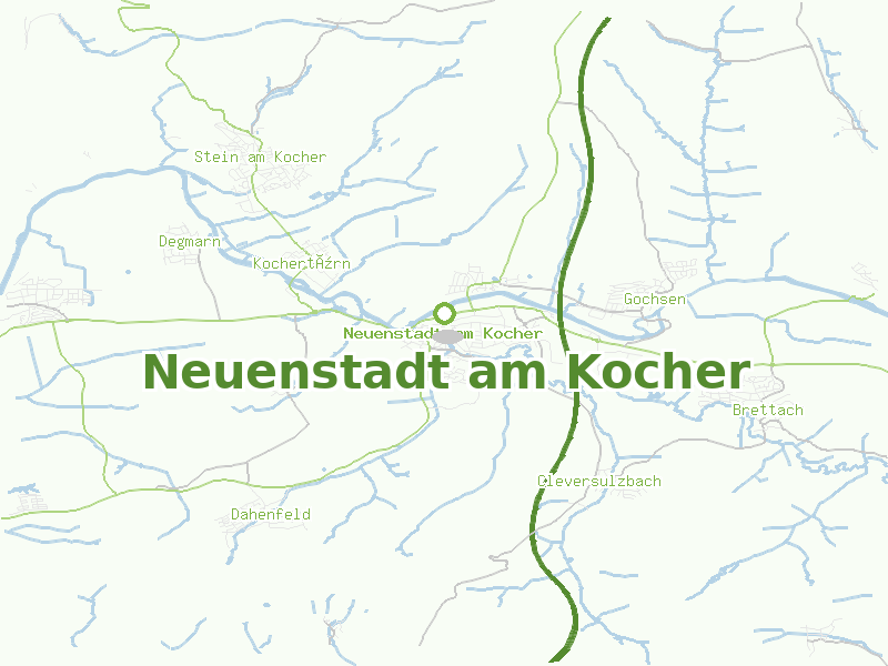 Karte von Neuenstadt am Kocher