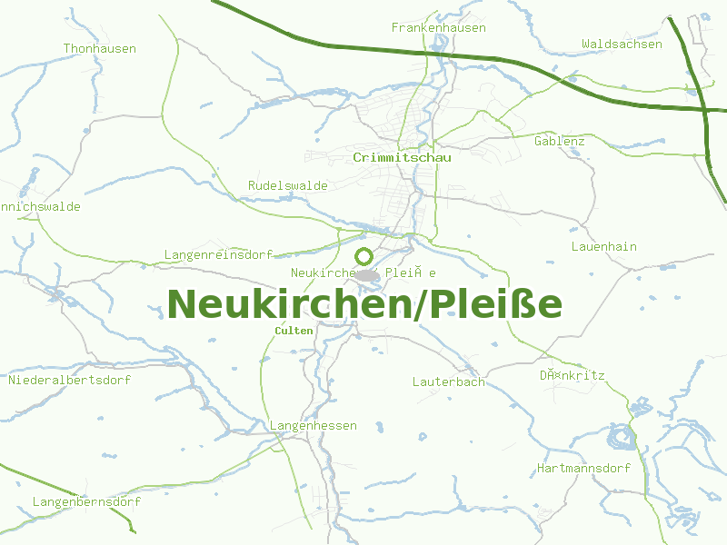 Karte von Neukirchen/Pleiße