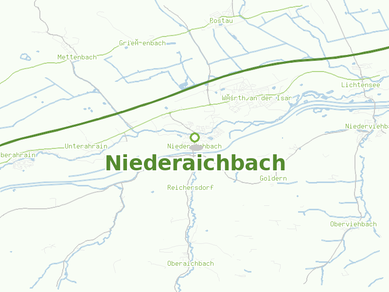 Karte von Niederaichbach