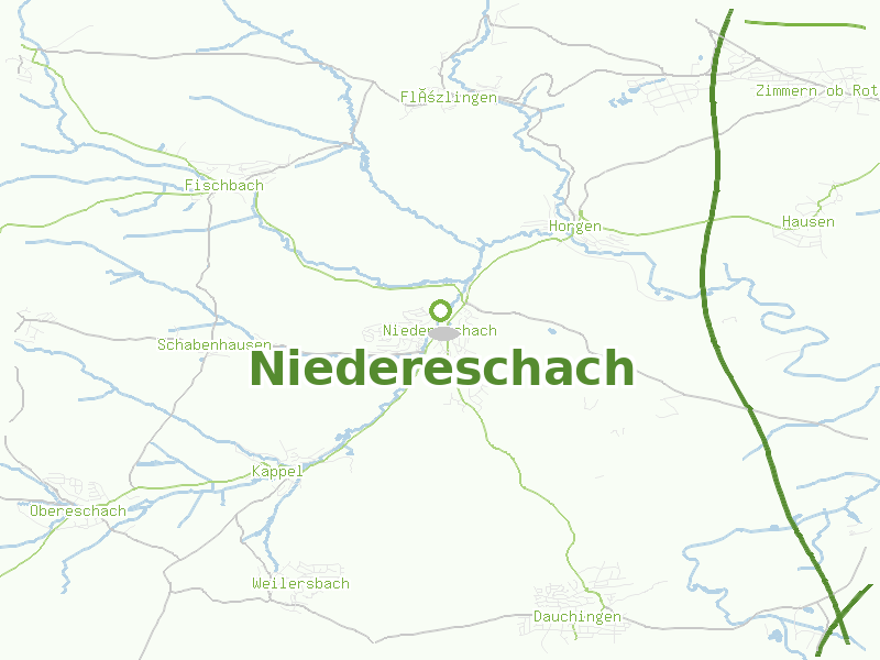 Karte von Niedereschach