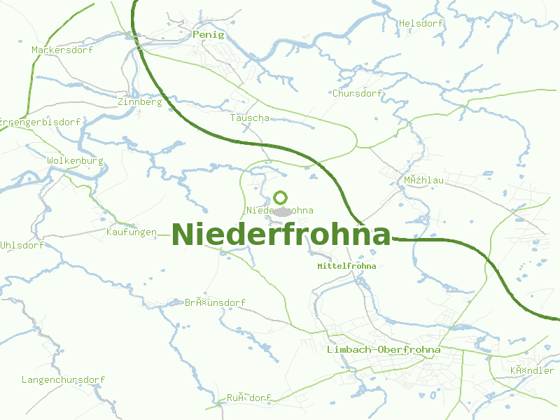 Karte von Niederfrohna