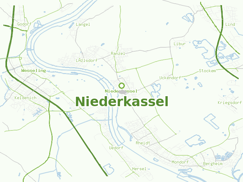 Karte von Niederkassel