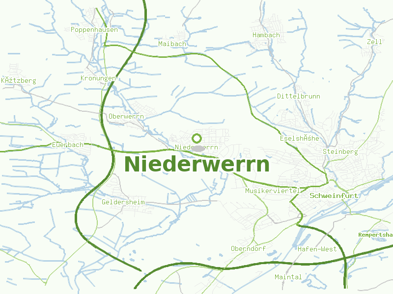 Karte von Niederwerrn