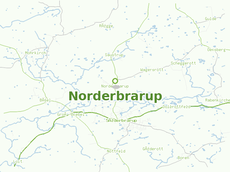 Karte von Norderbrarup