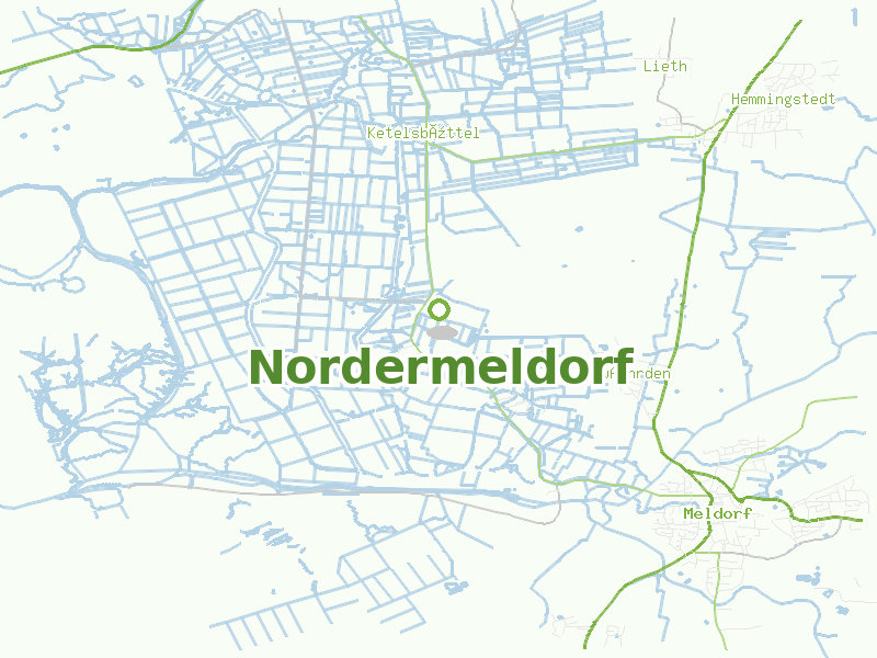 Karte von Nordermeldorf