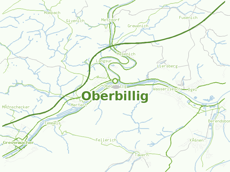 Karte von Oberbillig