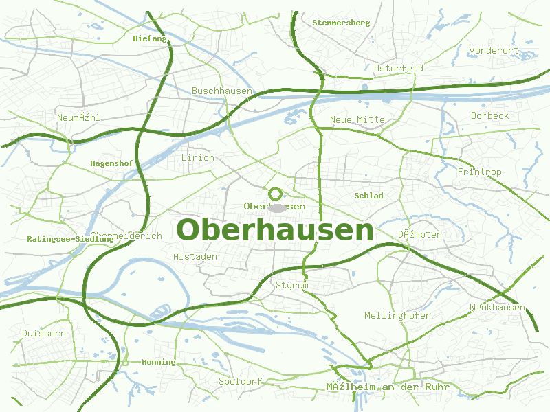 Karte von Oberhausen