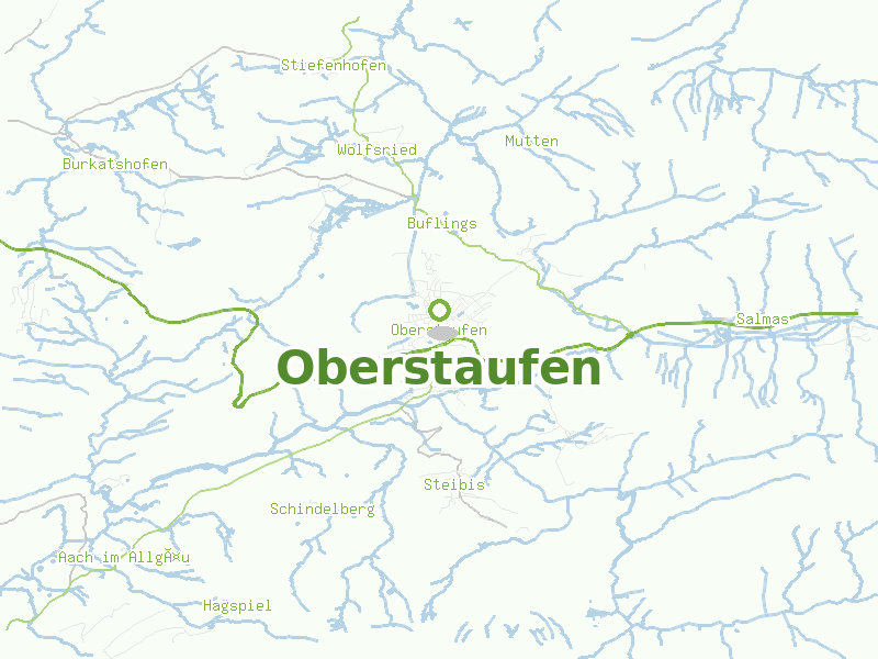 Karte von Oberstaufen