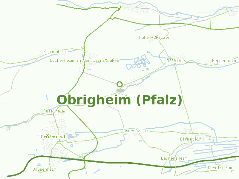 Karte von Obrigheim (Pfalz)