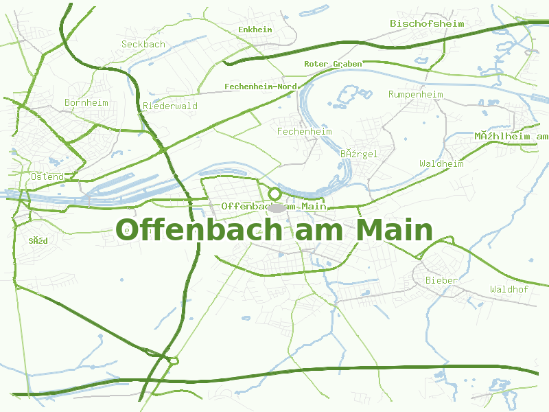 Karte von Offenbach am Main