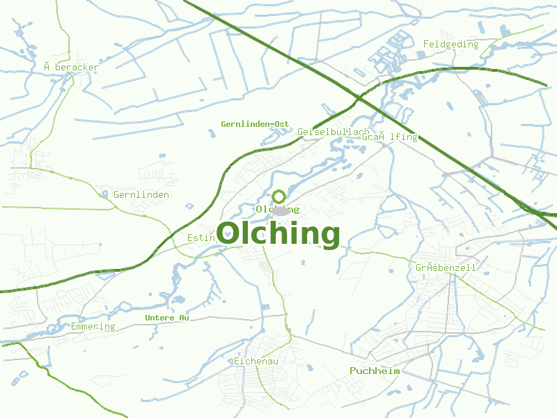 Karte von Olching