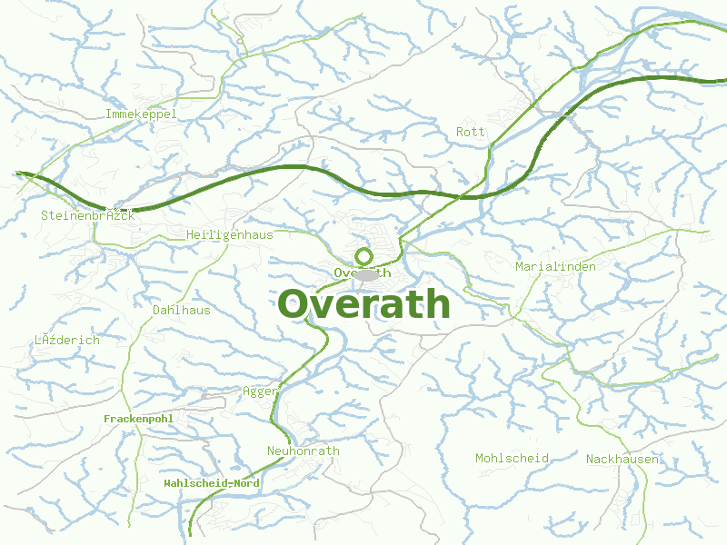 Karte von Overath