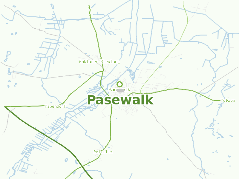 Karte von Pasewalk
