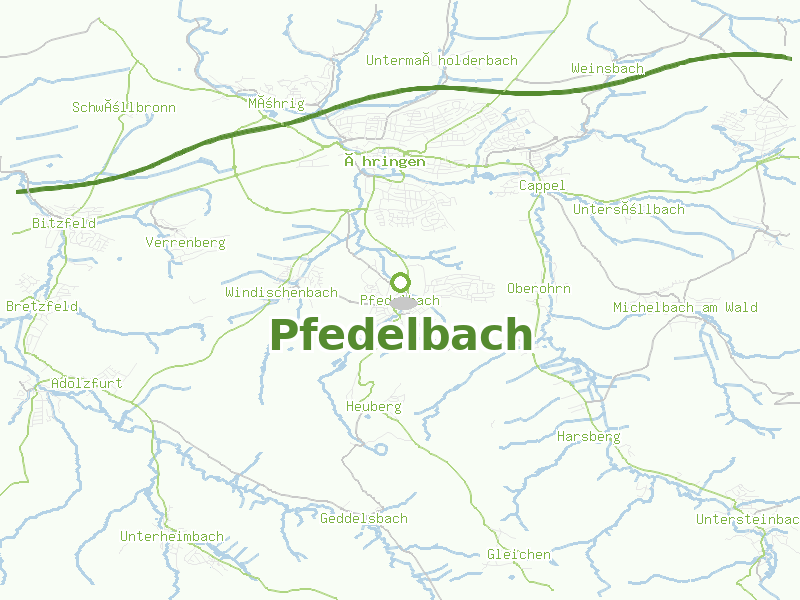 Karte von Pfedelbach