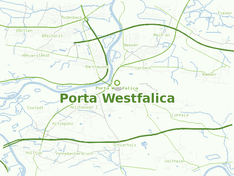 Karte von Porta Westfalica