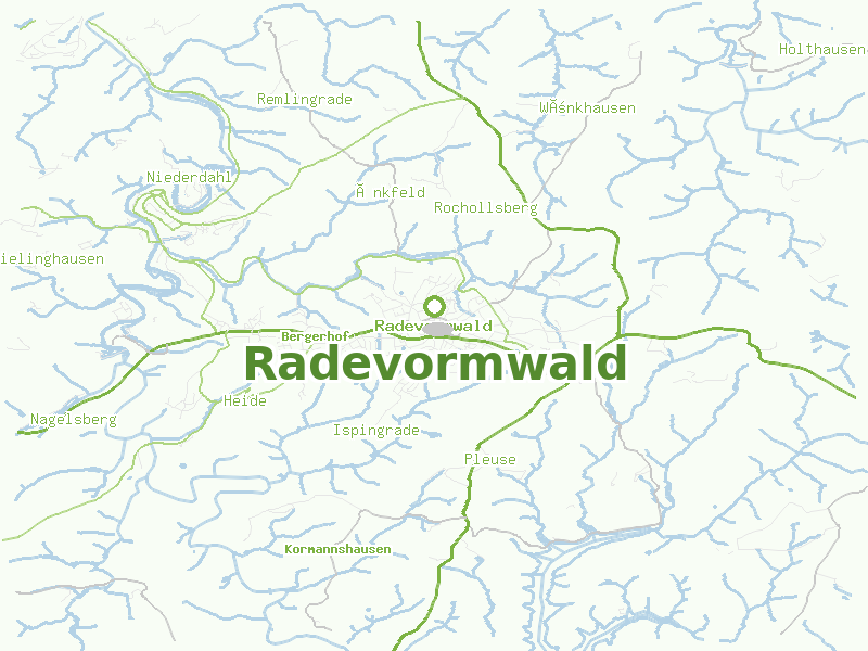 Karte von Radevormwald