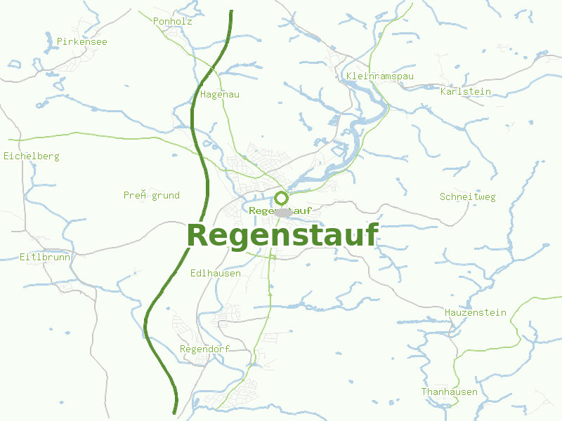 Karte von Regenstauf