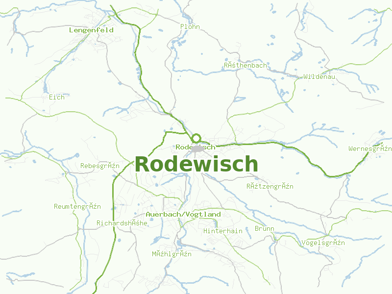 Karte von Rodewisch