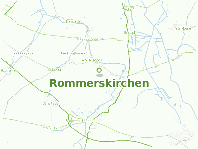 Karte von Rommerskirchen