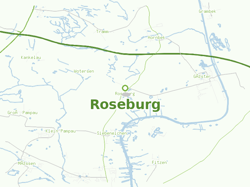 Karte von Roseburg