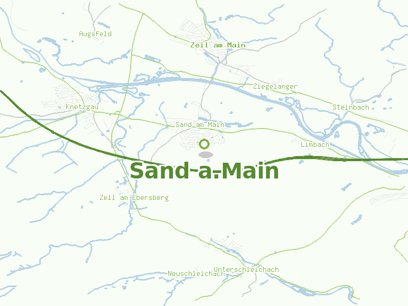 Karte von Sand a.Main