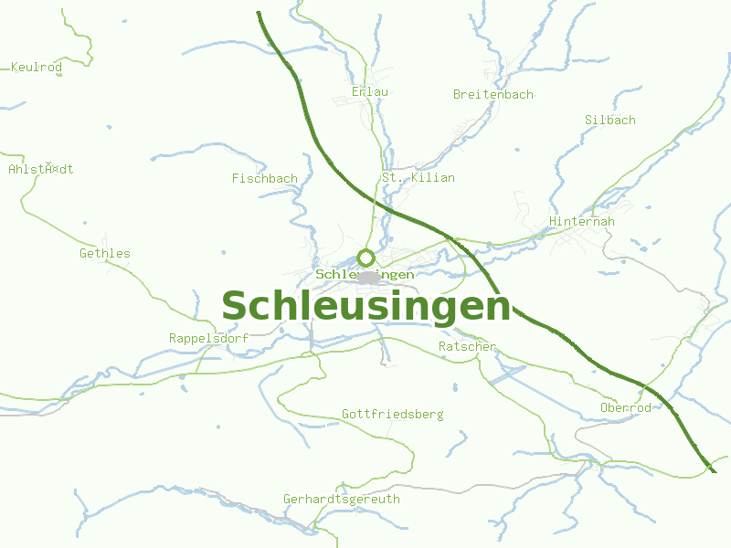 Karte von Schleusingen
