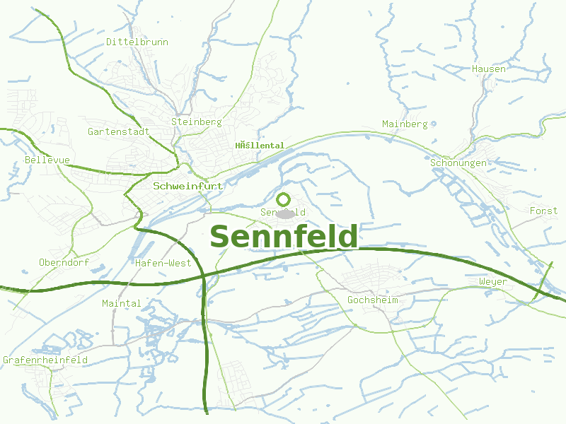 Karte von Sennfeld