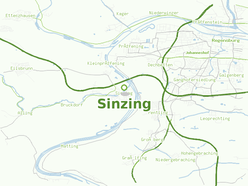 Karte von Sinzing