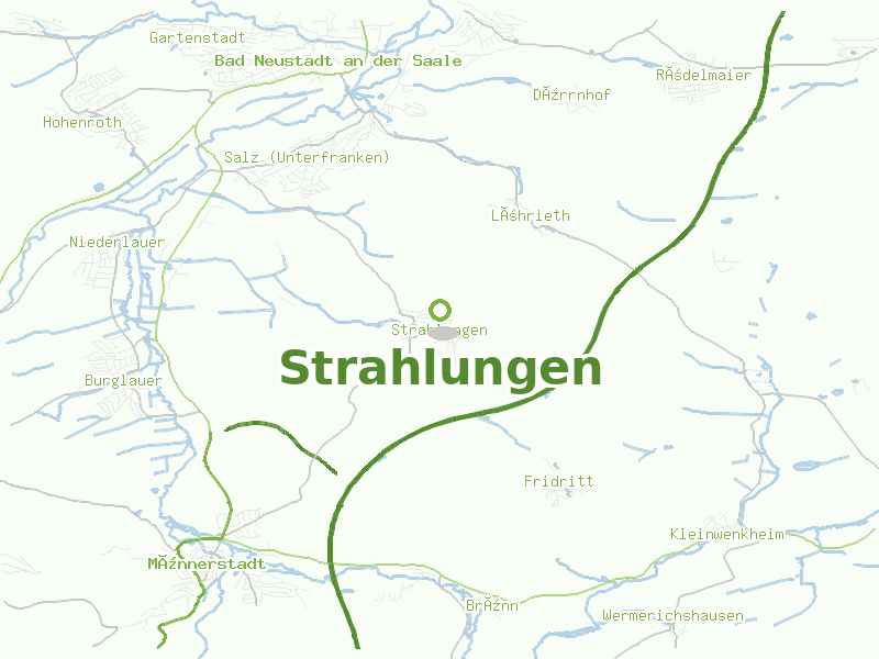 Karte von Strahlungen