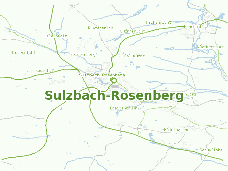 Karte von Sulzbach-Rosenberg
