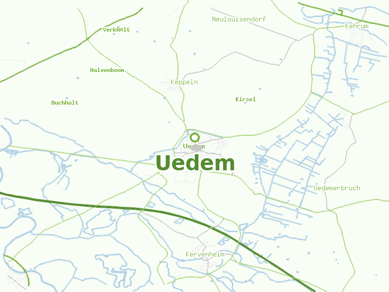 Karte von Uedem