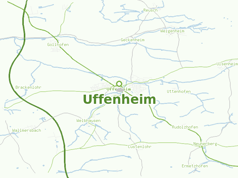 Karte von Uffenheim
