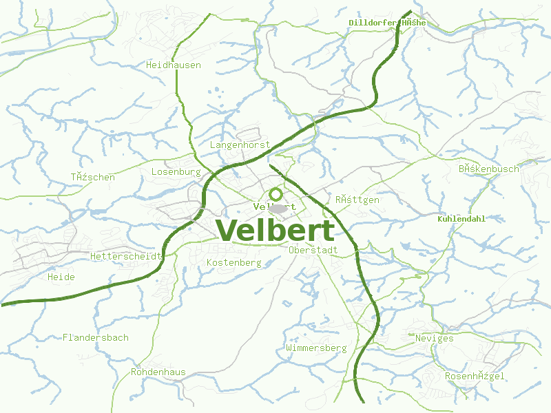 Karte von Velbert