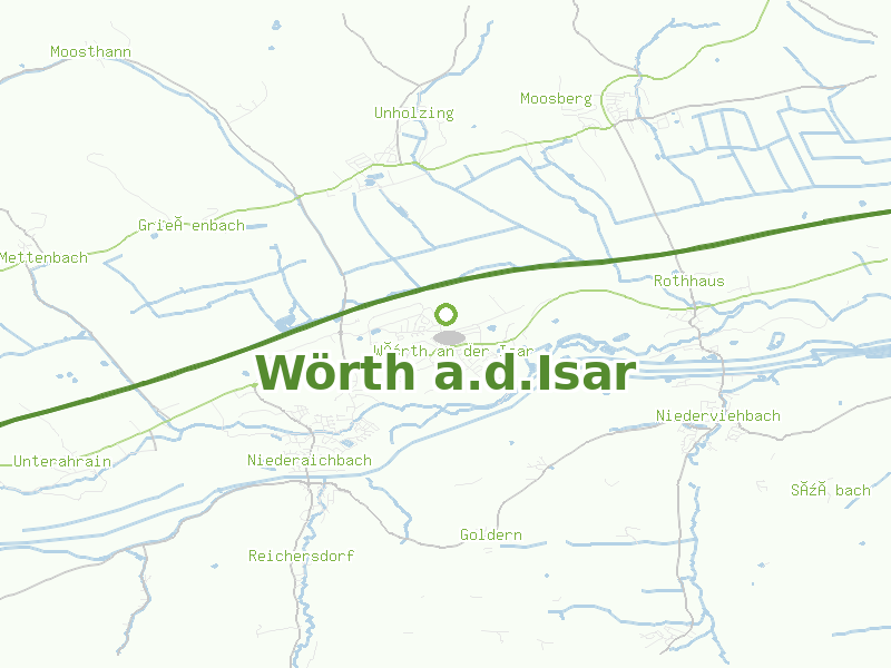 Karte von Wörth a.d.Isar