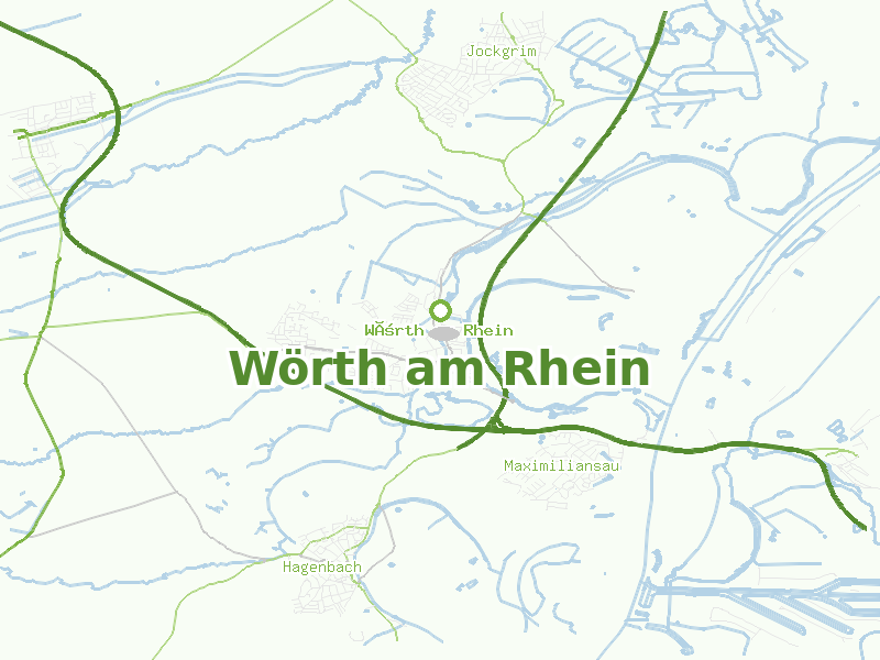 Karte von Wörth am Rhein