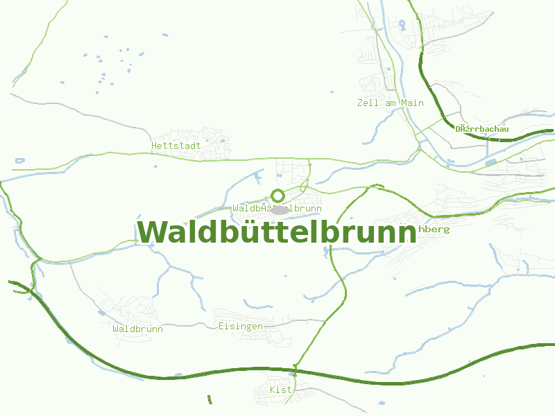 Karte von Waldbüttelbrunn