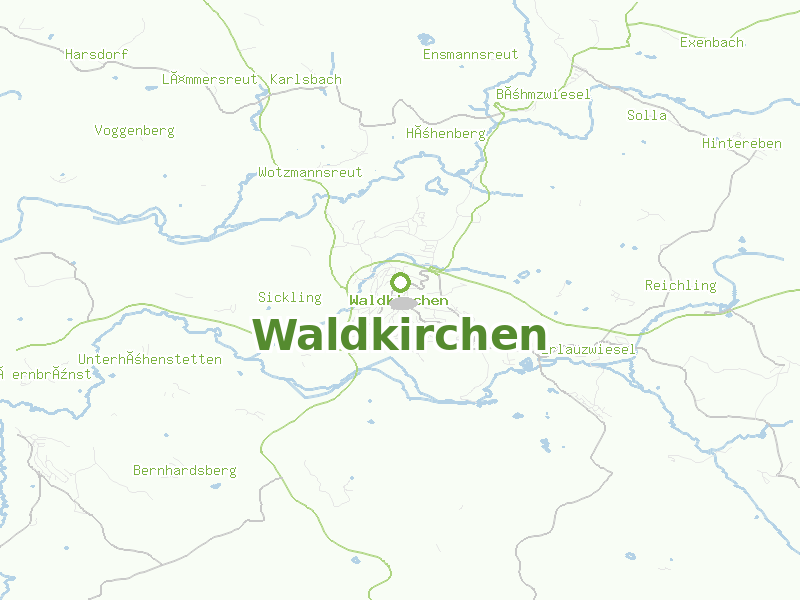 Karte von Waldkirchen